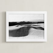 "Coastal Moonscape" - Art Print in Black & White by Cade Cahalan - Framed