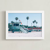 "Zuma Beach Malibu No. 3" - Art Print in Color by Kamala Nahas - Framed