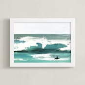 "heading out" - Art Print in swell by Jenny Partrite - Framed