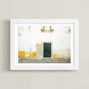 "Óbidos" - Art Print in Mustard Yellow by Heather Deffense - Framed