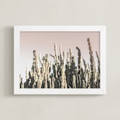 "Summer Cactus" - Art Print in pastel palette by Wilder California - Framed
