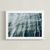 "Mint wave" - Art Print in Waves by Lying on the grass - Framed
