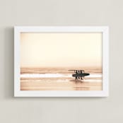 "MEND THE HEART FROM THE SEA + THE SAND " - Art Print in Sandy Shores by Summer Strauch - Framed