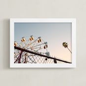 "LA Sky" - Art Print in Sky Blue by Kitty Seeber - Framed