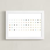 "Apertures" - Art Print in Aqua by Genna Blackburn - Framed