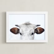 "Wee Staredown" - Art Print in Farm by Amy Carroll - Framed