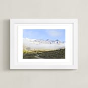 "The day begins 2" - Art Print in Sky Blue by Eliane Lamb - Framed