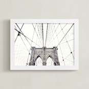 "A Classic" - Art Print in White by Caroline Mint - Framed