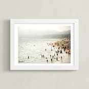"Seaside Contrast" - Art Print in Seafoam Green by Emmy Hagen - Framed