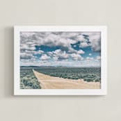 "Beyond the Ordinary" - Art Print in Sage Brush Blue by Gabrial Reising - Framed