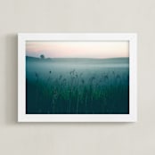 "GRASS" - Art Print in turquoise green by Lying on the grass - Framed