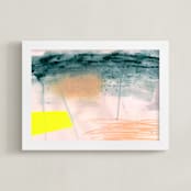 "Surf" - Art Print in Sand by Lauren Packard - Framed