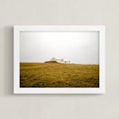 "Shelter" - Art Print in White by Monica Gussow - Framed
