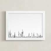 "Carnegie Gigantic" - Art Print in White by DENiSE CREW. - Framed