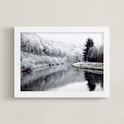 "Winter's Breath" - Art Print in White by Eva Marion - Framed