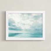 "Destiamo" - Art Print in Aquamarine by Rebecca Rueth - Framed