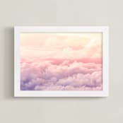 "Cloudscape" - Art Print in Taffy by Rebecca Rueth - Framed
