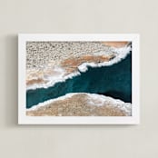 "Beneath the Crust" - Art Print in Deep Azure Spring by KIMBERLY SMITH - Framed
