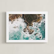 "Path To Happiness" - Art Print in Lagoon by Christian Florin - Framed