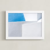 "Greek Geometry 2" - Art Print in Santorini by Jacquelyn Sloane Siklos - Framed