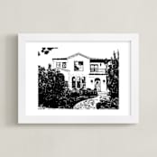 "House: White Border Custom Print" - Custom Print in Black by Minted - Framed