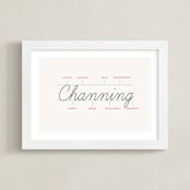 "Anatomy Of A Name" - Personalized Art Print in Ivory by Shari Margolin - Framed