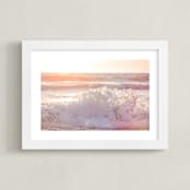 "Cotton Candy Coast" - Art Print in Cotton Candy by Shannon Howard - Framed