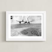 "Let it roll 2" - Art Print in black and white by Eliane Lamb - Framed
