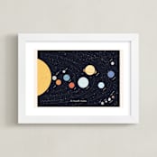 "Our beautiful universe" - Art Print in Navy by Sabrin Deirani - Framed