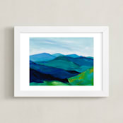 "Enchanted Vista" - Art Print in White by Jenny Partrite - Framed