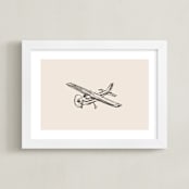 "Take Flight Loose Sketch 1" - Art Print in Beige by Katie Mulder - Framed