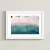 "Dots" - Art Print in Turquoise by Mike Sunu - Framed