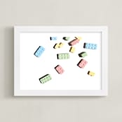 "Legoland" - Art Print in Baby white by Laura Garner - Framed