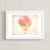 "Afternoon in the Sky 2" - Art Print in Sorbet by Shannon Howard - Framed