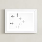 "Fly This Way" - Art Print in Smoky Grey by Heather Marie - Framed