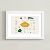"American Football Vocab" - Art Print in Hunter by Dana Beckwith - Framed