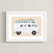 "Venice Beach" - Art Print in Sand by Jenna Holcomb - Framed