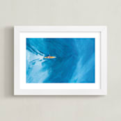"Blue escape" - Art Print in Deep Blue by Mary Cecelia - Framed