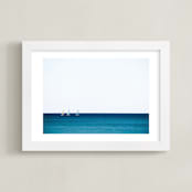 "Little Sailors" - Art Print in navy by lulu and isabelle - Framed
