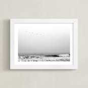"Drifting Away" - Art Print in Shadow by Three Wings North - Framed