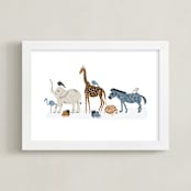 "Wild Ride" - Art Print in Harbor Blue by Beth Schneider - Framed