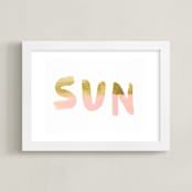 "Sun and Surf" - Art Print in Rise by Christina Flowers - Framed