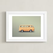 "Falconer" - Art Print in Olive by Andrew McClintock - Framed