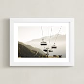 "Lift" - Art Print in Olive by Heather Deffense - Framed