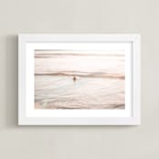 "Learning the Sea" - Art Print in Sunset Glow by Shannon Howard - Framed