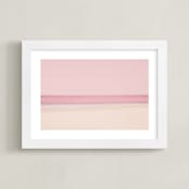 "Ocean Lines" - Art Print in Rose by Irene Suchocki - Framed