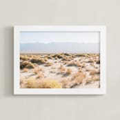 "Morning Desert Brambles" - Art Print in Desert Sand by Anna Western - Framed