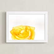 "Minimalist Beauty 3" - Art Print in Yellow Orange by Mary Ann Glynn-Tusa - Framed