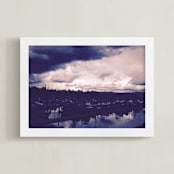 "Blue Storm" - Art Print in stormy blue by Sea and Sky - Framed