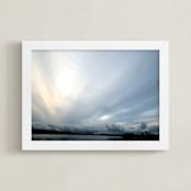 "Sun Behind the Clouds" - Art Print in Gilded clouds by NSMARK - Framed